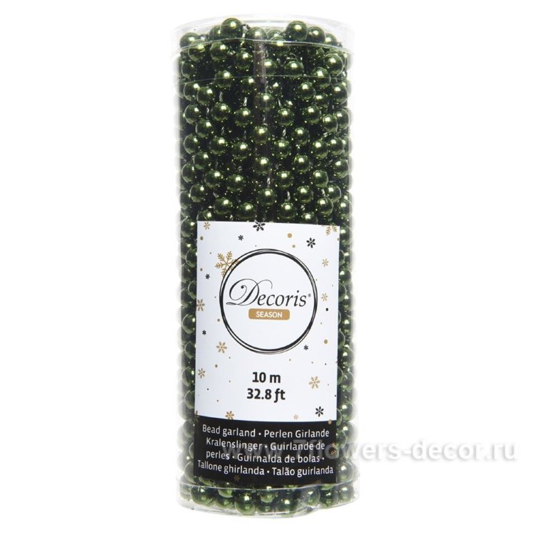 Гирлянда из бусин (пластик), 8ммx100 м