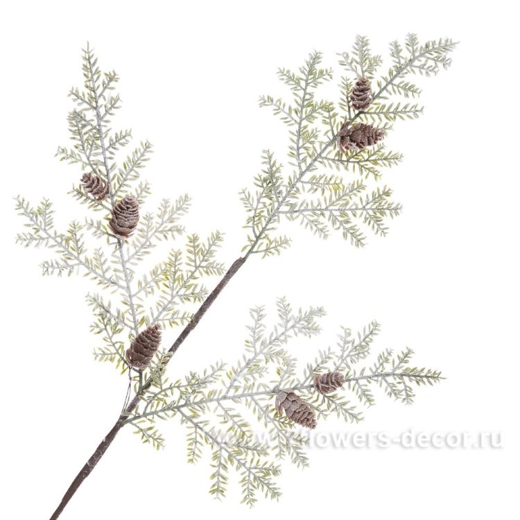 Ветка еловая с шишками искусств., 78см