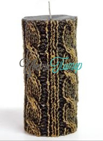 Свеча КОСИЧКА стиль vintage (парафин); 6.5хH13см