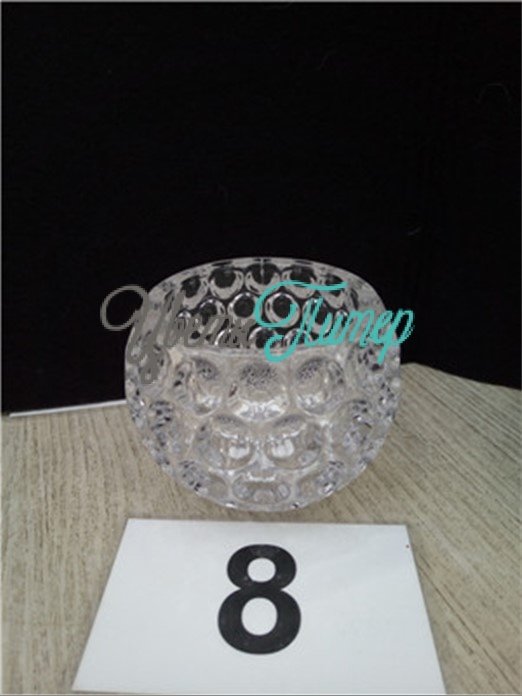 Подсвечник "Crystal" (стекло); D6хH6см