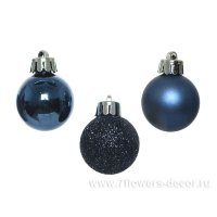 Набор елочных игрушек "Шар" (пластик), D3 см, (14шт.)