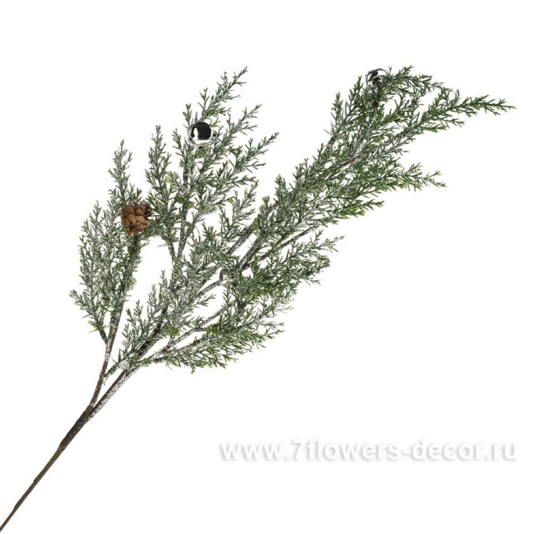 Ветка еловая с шишками иск. (пластик), 74см