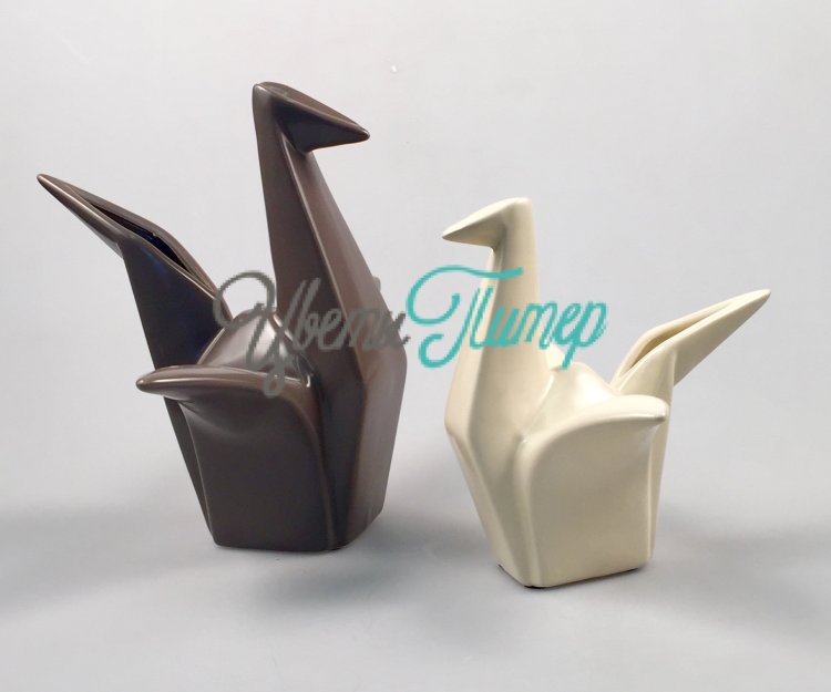 Набор фигурок Птицы оригами (керамика); 16*20*19/ 14*16*14см;2шт.