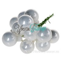 Набор елочных украшений "Шарик на проволоке" (стекло), 2.5см, 12х12шт. 710550