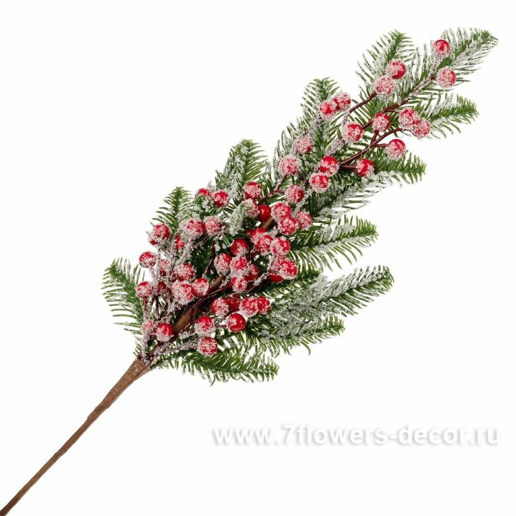 Ветка еловая искусственная (пластик), 80 см
