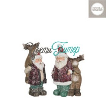 Фигурка "Санта с лосем" (керамика), l7,5xw4,5xh11,5см, в асс. 1067553