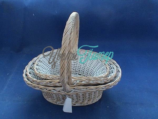 Корзина плетеная (ива)  D35х22хН15/31см