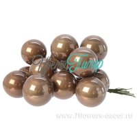 Набор елочных украшений "Шарик на проволоке" (стекло), 2.5см, 12х12шт. 713034