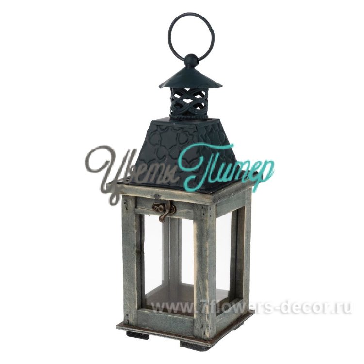 Фонарь (дерево; металл); 12*12*H28см