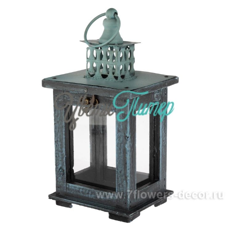 Фонарь (дерево; металл); 13*11*H25см