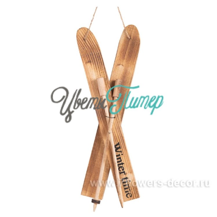 Елочное украшение "Лыжи" (дерево), 30х9.5см LK22-Y81204