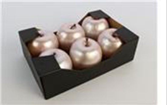 Набор фигур "ЯБЛОКО" , розовый, (пластик), D6,5xH7см (6шт.)
