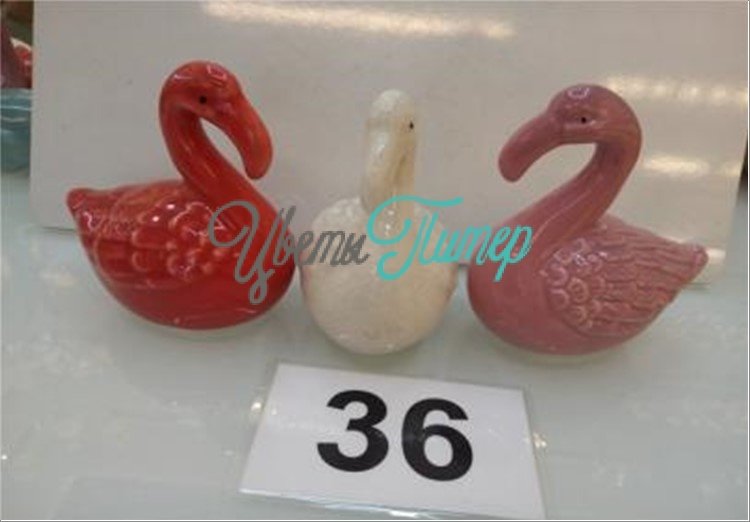 Фигурка Фламинго (керамика) 8x5x9см